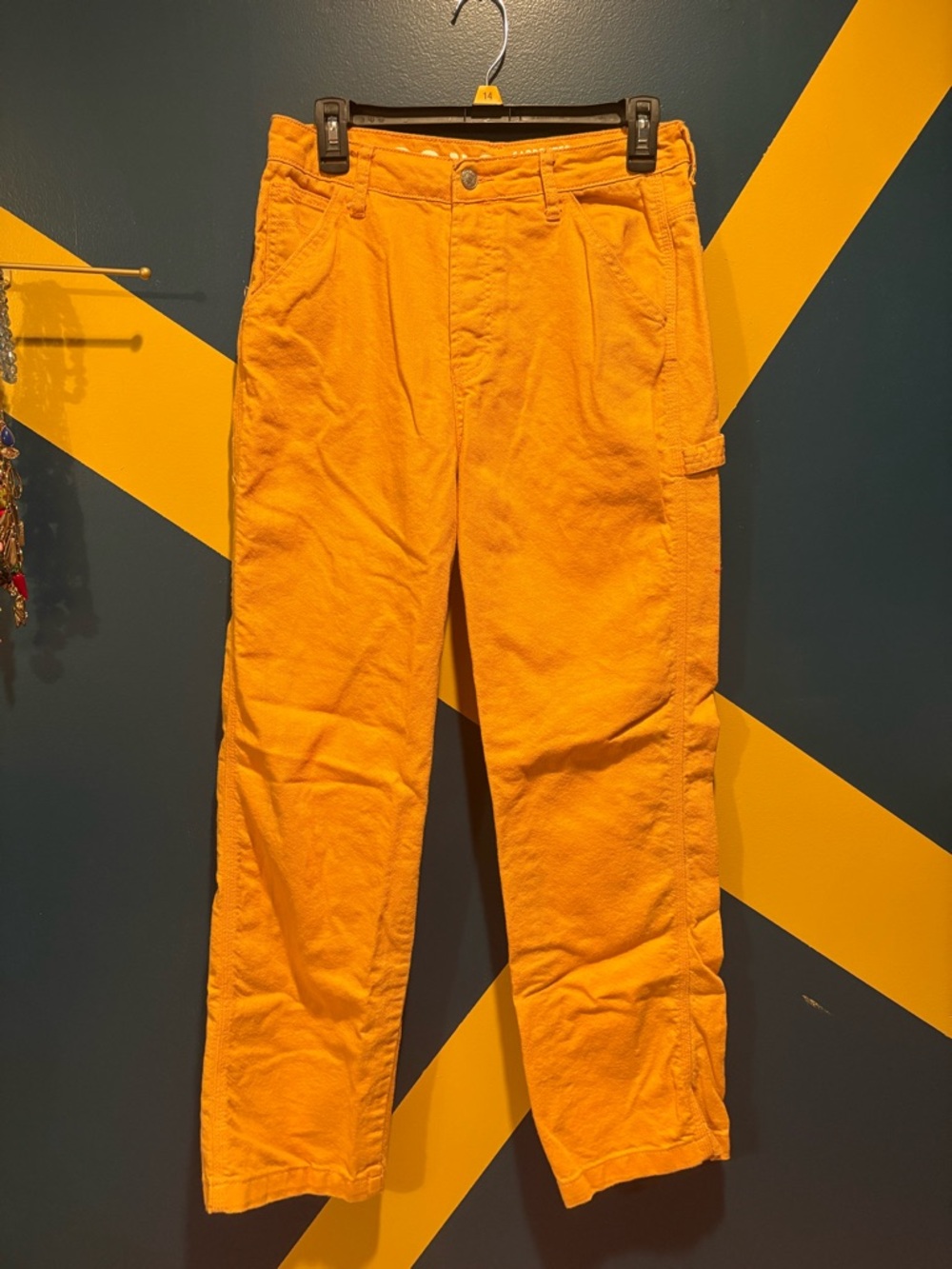 S.O.N.G. Orange 90's High Rise Carpenter Straight Leg Jeans EUC